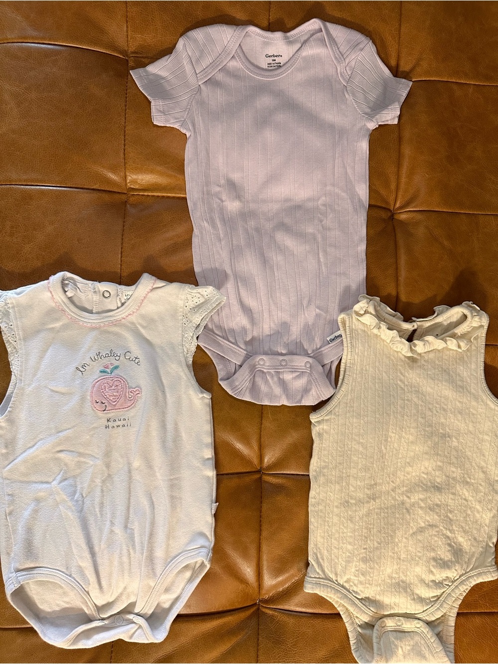 Gerber Baby Lavender Ribbed One-Piece Bodysuit - Lavender